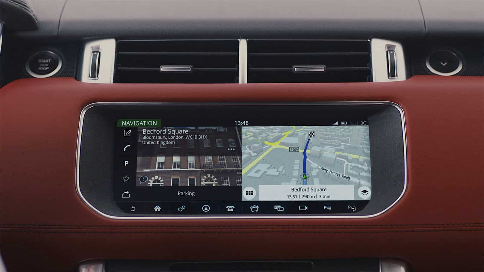 Land Rover Infotainment system and navigation 